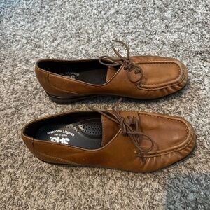 SAS Brown Leather Shoes Size 6